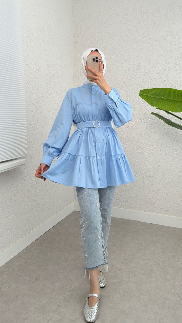 Pera Saten Tunik