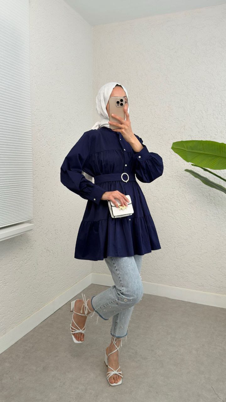 Pera Saten Tunik