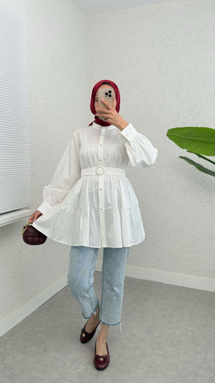 Pera Saten Tunik