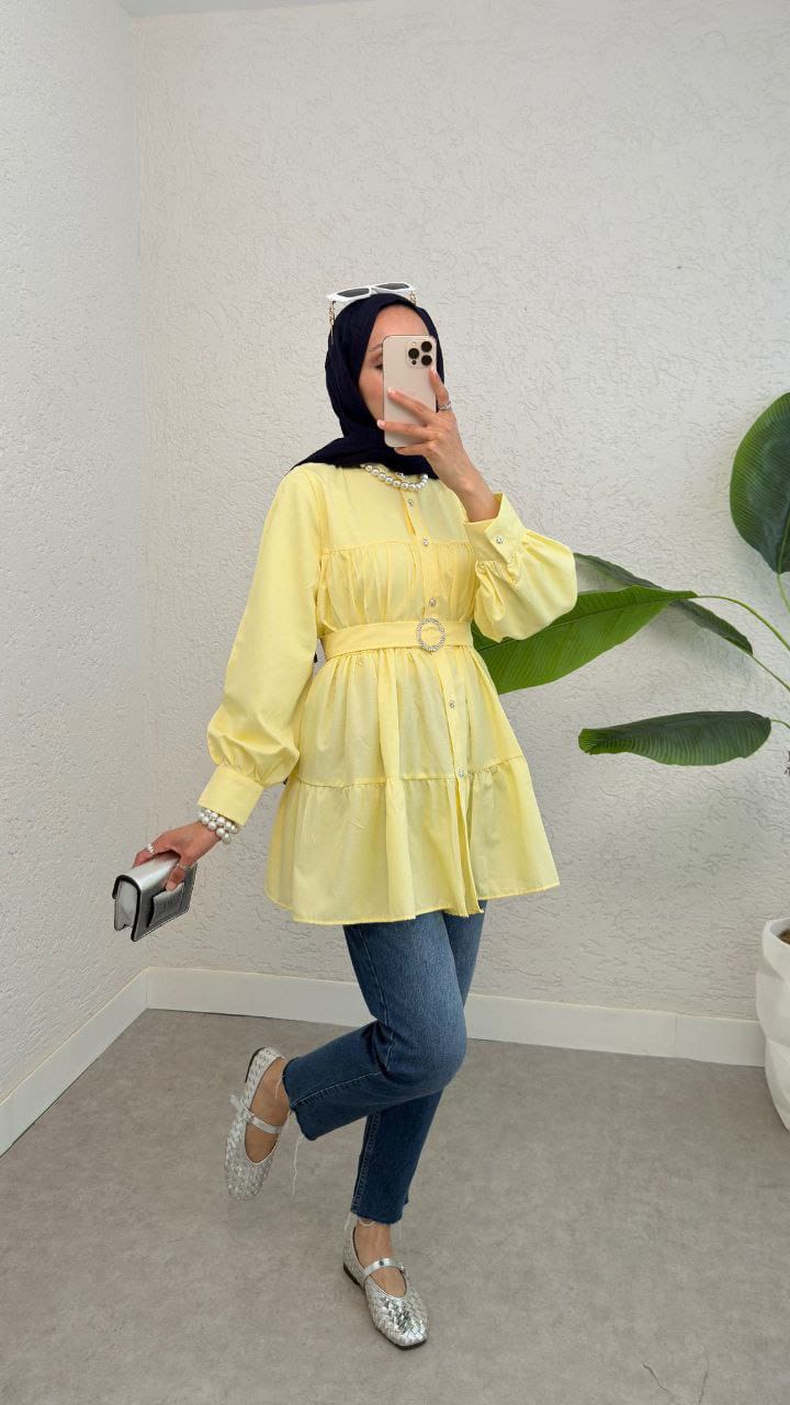 Pera Saten Tunik